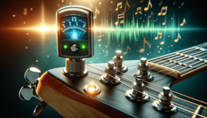 A blog featured image for an article about NAME make it landscape Stay in Tune: The Ultimate Guide to Electric Guitar Tuners